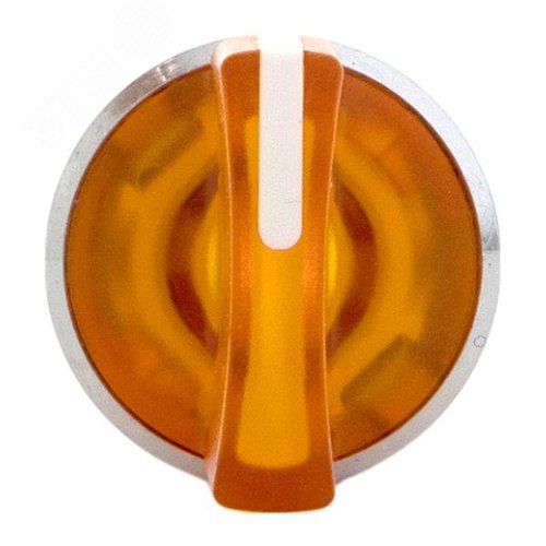 Исполнительный механизм переключателя SB4 желтый на 3 положения с фиксацией, с подсветкой с короткой ручкой IP65 - фото 2