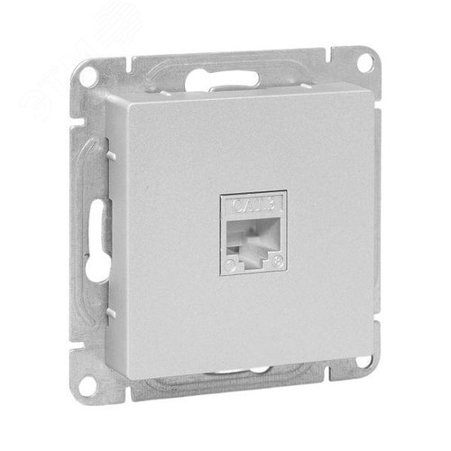 Эпика Механизм розетки RJ11 алюминий EKF - фото 1