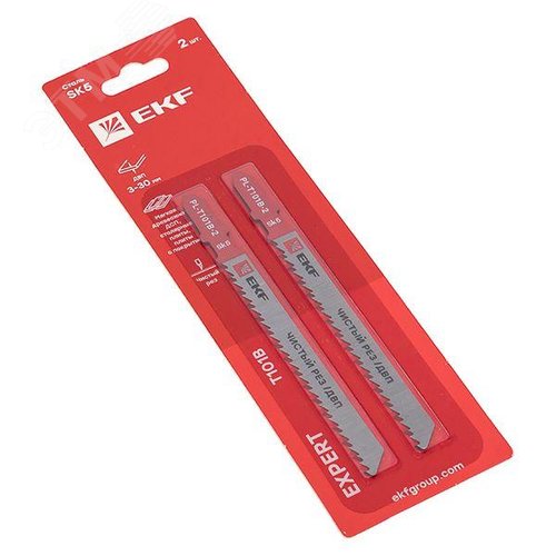 Пилки для электролобзика прямые T101B (чистовой рез по ДВП)(SK5)(2 шт)  Expert - фото 5