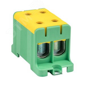 Клемма силовая вводная двойная КСВ 16-95 желто-зеленая PROxima - фото 1