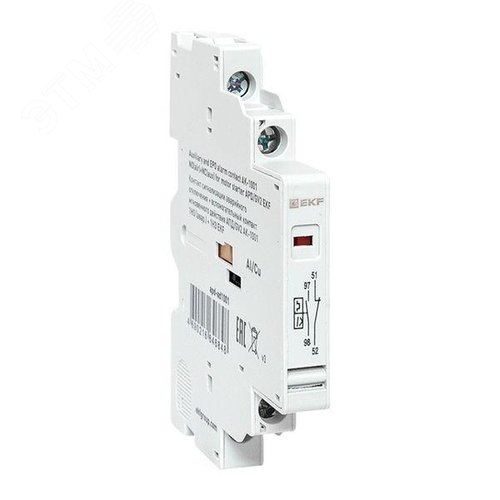 Изображение товара Контакт сигнализации аварийного отключения + вспомогательный контакт мгновенного действия АПД/GV2 АК-1001 1НО (авар.) + 1НЗ EKF (шт)