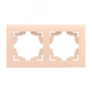 Валенсия рамка 2-местная кремовая - фото 2