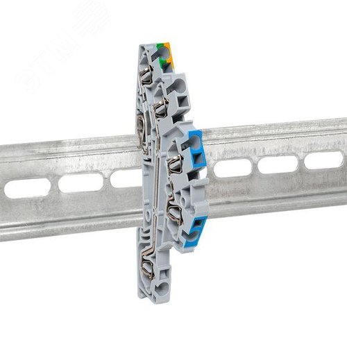 Клемма пружинная трёхуровневая N/L/PE ST 2.5 мм2 5 выводов EKF - фото 4