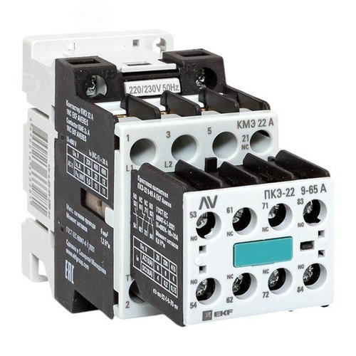 Комплект КМЭ 22А 1NC 230В АС с дополнительными контактами 2НО+2НЗ EKF AVERES - фото 1