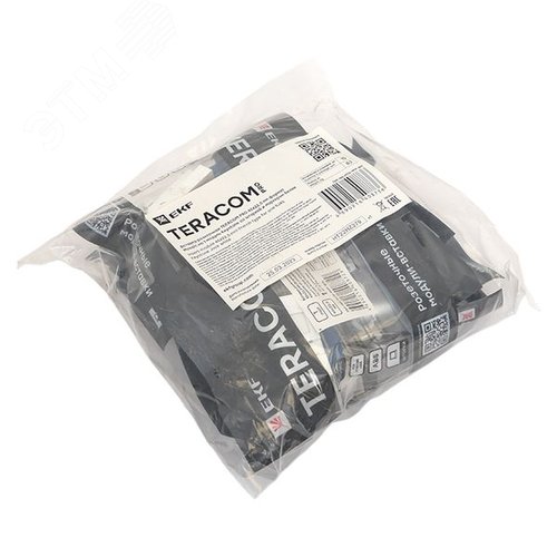 Вставка розеточная TERACOM PRO 45x22.5мм формат Mosaic на 1 модуль Keystone со шторкой и маркером белая - фото 8