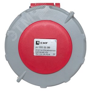 Розетка стационарная наружная 1252 3Р+РЕ+N 32А 380В IP67 PROxima - фото 2