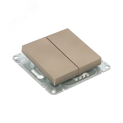 Механизм выключателя. двухклавишный. перекрёстный. шампань Эпика EKF - фото 8