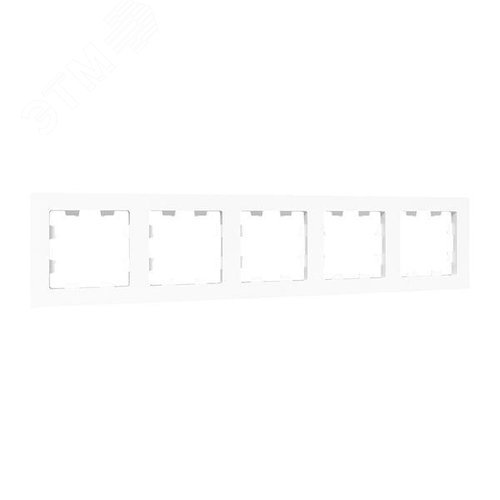 Эпика Рамка 5-местная белый пластик EKF - фото 1