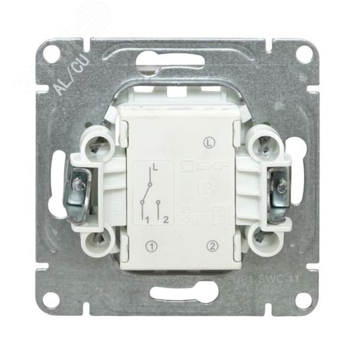 Механизм выключателя. одноклавишный. проходной. шампань Эпика EKF - фото 4