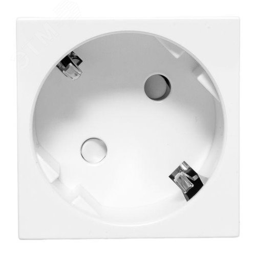 Розетка 45х45 с заземлением 45 градусов быстрозажимные клеммы белая - фото 2