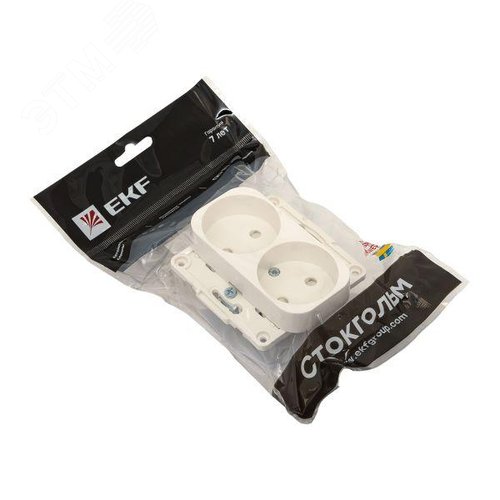 Стокгольм Механизм Розетки 2-местной б/з 10А белый с защ. штор. - фото 9