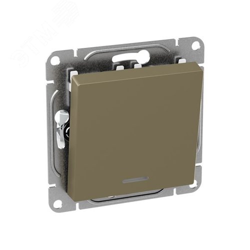 Механизм выключателя. одноклавишный. с подсветкой. шампань Эпика EKF - фото 3