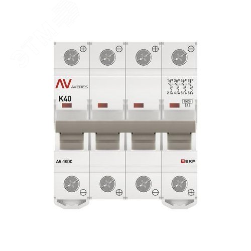 Выключатель автоматический AV-10 DC 4P 40A (K) 10kA AVERES - фото 4
