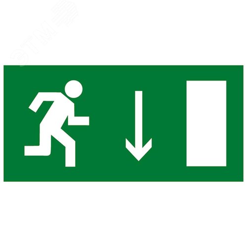 Изображение товара Знак эвакуационный E 09 ''Указатель двери эвакуационного выхода (правосторонний)'' 150х300 мм, пластик ГОСТ Р 12.4.026-2001 (шт)