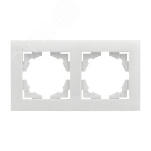 Валенсия рамка 2-местная белая - фото 2