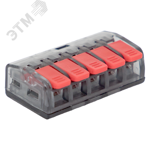 Изображение товара Клемма СМК 221-415 5 отверстий 0.2-4.0 мм2 PROxima (шт)