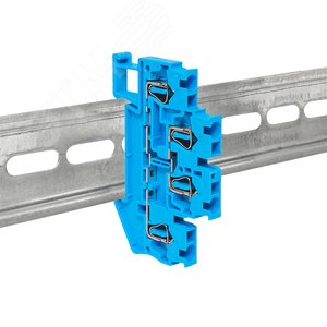 Клемма пружинная двухуровневая ST 2.5 мм2 4 вывода синяя EKF - фото 4