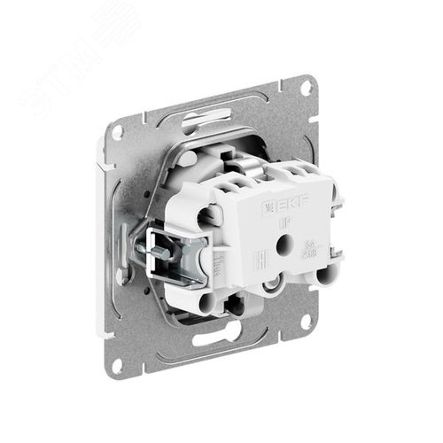 Механизм розетки  16А  IP44  с заземлением  со шторками  c крышкой  кремовый Эпика EKF - фото 3