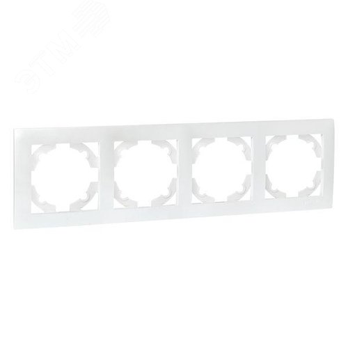 Изображение товара Валенсия Рамка 4-местная жемчуг (шт)