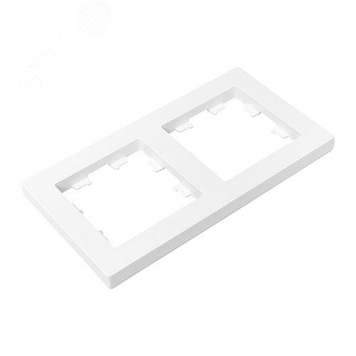 Эпика Рамка 2-местная белый пластик EKF - фото 6