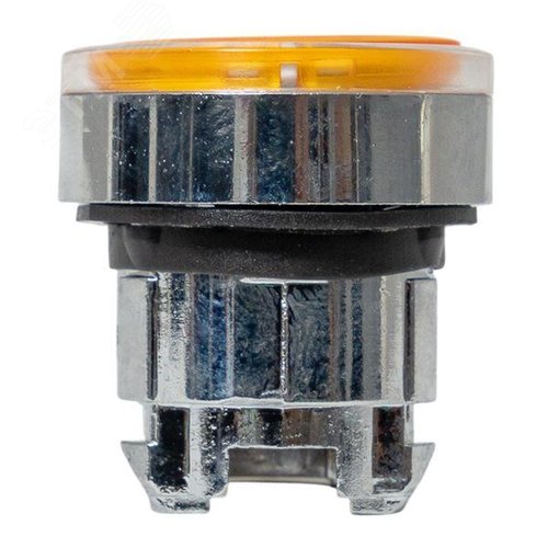 Исполнительный механизм кнопки XB4 желтый плоский возвратный без фиксации, с подсветкой IP65 - фото 3