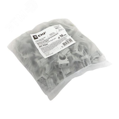 Крепеж-клипса для монтажного пистолета d16 мм серая -Plast - фото 8