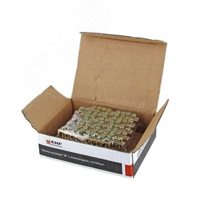 Шина нулевая 63.08 (1-н изолятор стойка) латунь - фото 2