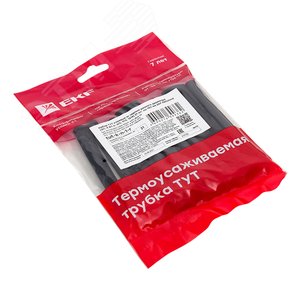 Набор ТУТ клеевые нг черн. Разного диаметра (3/1, 4.8/1.6, 6/2, 9/3, 12/4) 21шт 100мм. EKF - фото 2