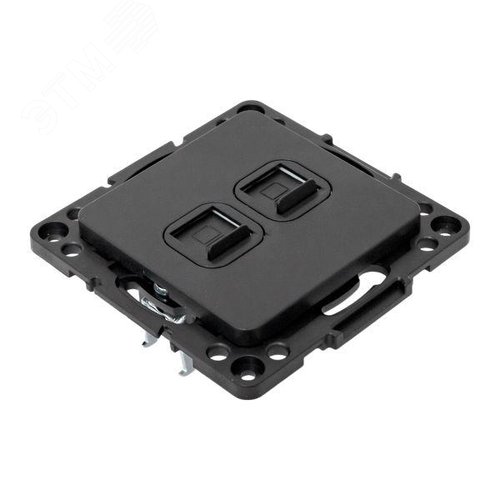Стокгольм Механизм Розетки RJ-45 2-местной черный EKF - фото 7