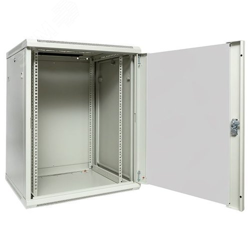 Шкаф настенный 19'' TERACOM PRO 15U 600х600 мм дверь стеклянная с замком-ручкой серый - фото 4