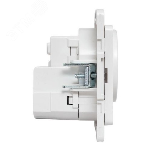 Стокгольм Механизм Розетки 1-местной с/з, USB 2A 16А винтовые клеммы белый с защ. штор. EKF - фото 2