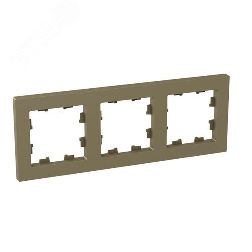 Рамка 3-местная шамп.  пластик Эпика EKF - фото 2
