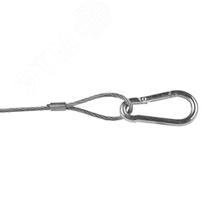 Трос стальной с карабином L=1м (2мм) - фото 2