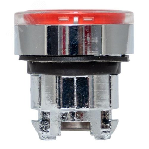 Исполнительный механизм кнопки XB4 красный плоский возвратный без фиксации, с подсветкой - фото 3