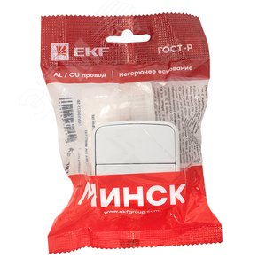 Выключатель Минск двухклавишный ОП 10А белый EGV10-023-10 EKF - 3