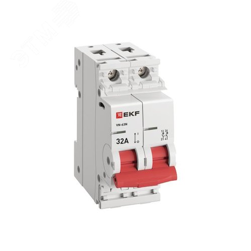 Выключатель нагрузки (ВН) двухполюсный 2P 32А ВН-63N S63232 PROXIMA EKF - фото 3