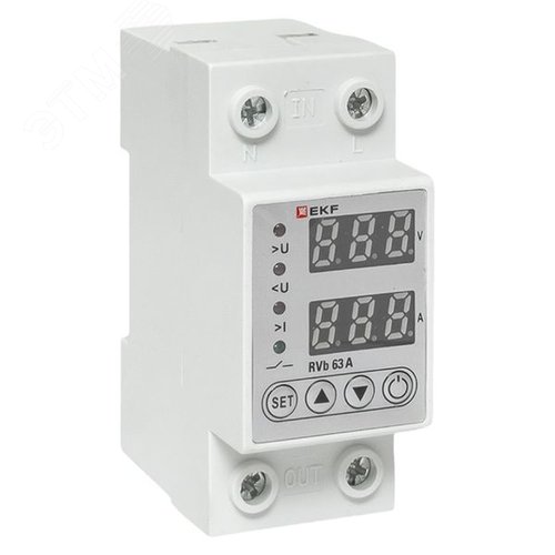 Изображение товара Реле напряжения и тока с дисплеем RVb 63A (шт)