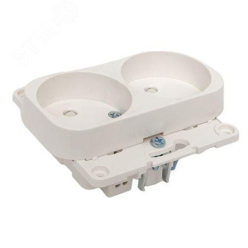 Стокгольм Механизм Розетки 2-местной б/з 10А белый с защ. штор. - фото 7