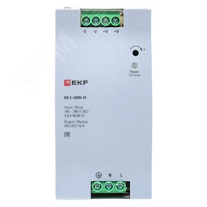 Блок питания на дин рейку 240 Вт, 220 В AC /24 В DC - фото 3