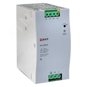 Изображение товара Блок питания на дин рейку 240 Вт, 220 В AC /48 В DC (шт)