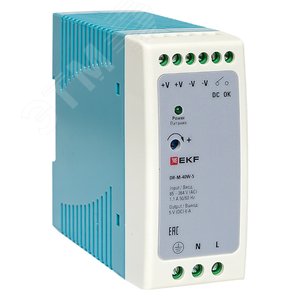 Блок питания на дин рейку 40 Вт, 240 В AC /5 В DC - фото 1