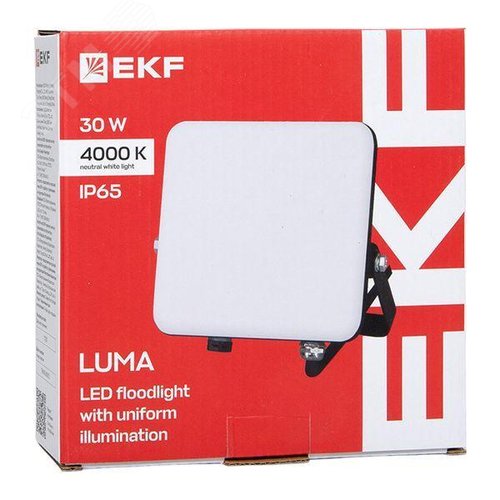 Прожектор светодиодный СДО-4003 30 Вт 4000К IP65 с равномерной засветкой LUMA - фото 4