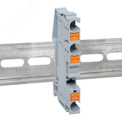 Клемма Push-in 6 мм2 3 вывода серая EKF - фото 2