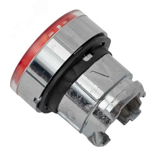 Исполнительный механизм кнопки XB4 красный плоский возвратный без фиксации, с подсветкой IP65 - фото 7