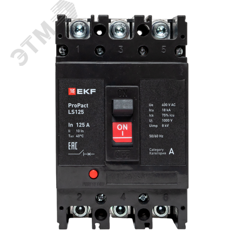 LS125 18кА 3P 160А ProPact EKF - фото 2