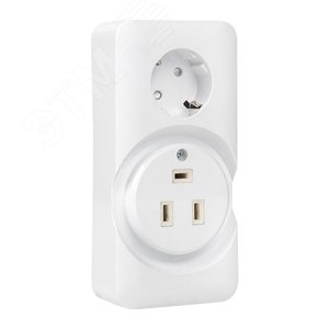 Изображение товара Розетка двойная (РШ/евро) 32А/16A 250В 2P+PE бел. (шт)