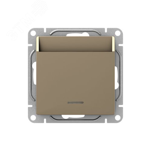 Механизм выключателя. карточный. с подсветкой. шампань Эпика EKF - фото 1