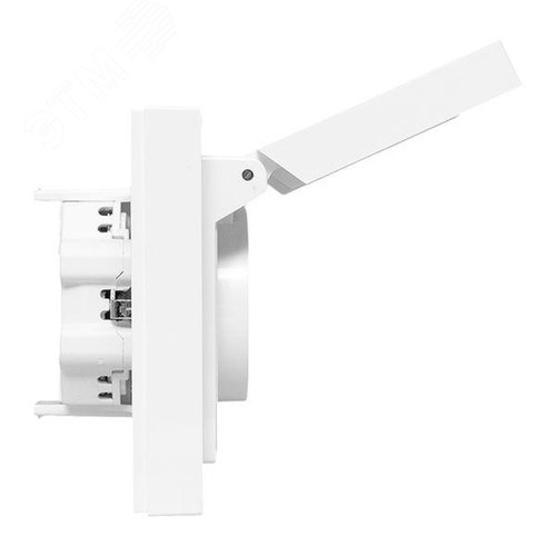 Эпика Механизм розетки двойной 16А IP44 с заземлением со шторками с рамкой с крышками белый EKF - фото 6