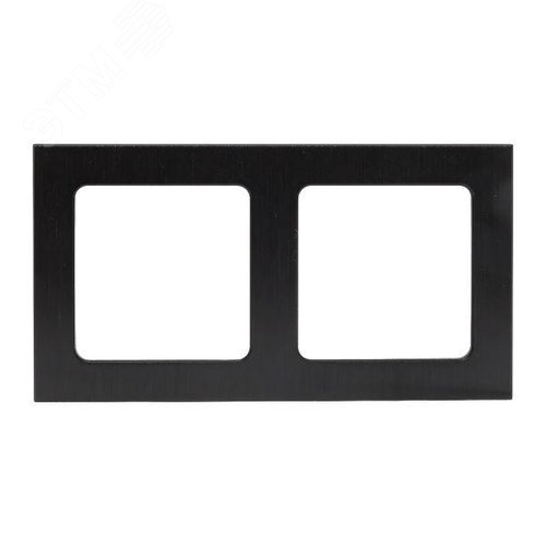 Стокгольм Рамка 2-местная металлическая черная - фото 2