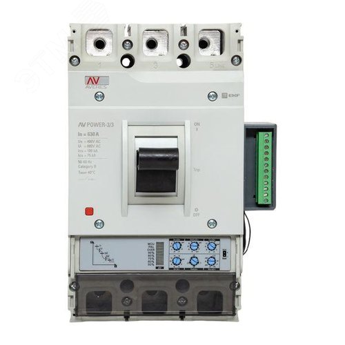 Автоматический выключатель AV POWER-3/3 630А 100kA ETU2.2 AVERES - фото 3